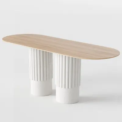 Ribbon Leg Dining Table 3d model