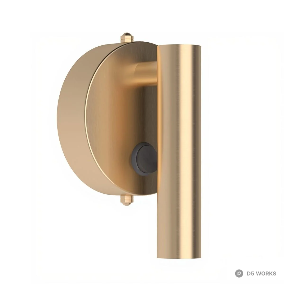 Brushed Gold Adjustable Wall Lamp 3d model thumbnail 3