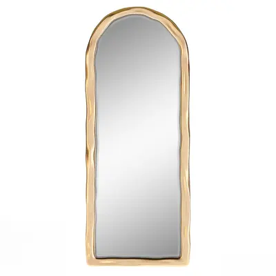 Arched Gold Frame Decorative Mirror 3d model