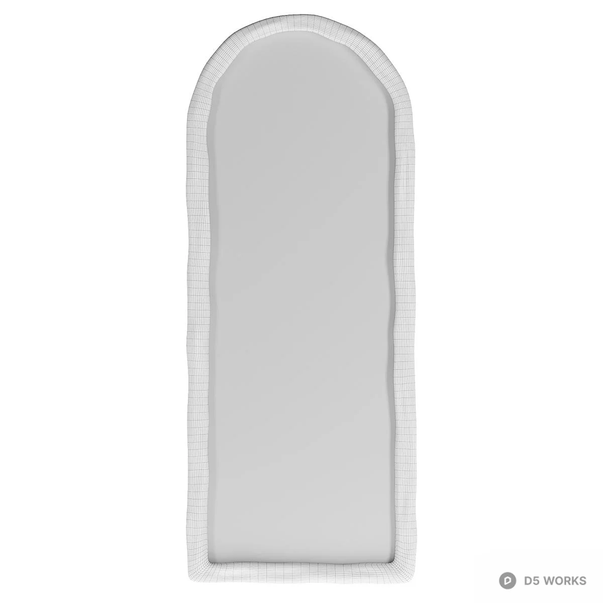 Arched Gold Frame Decorative Mirror 3d model thumbnail 3