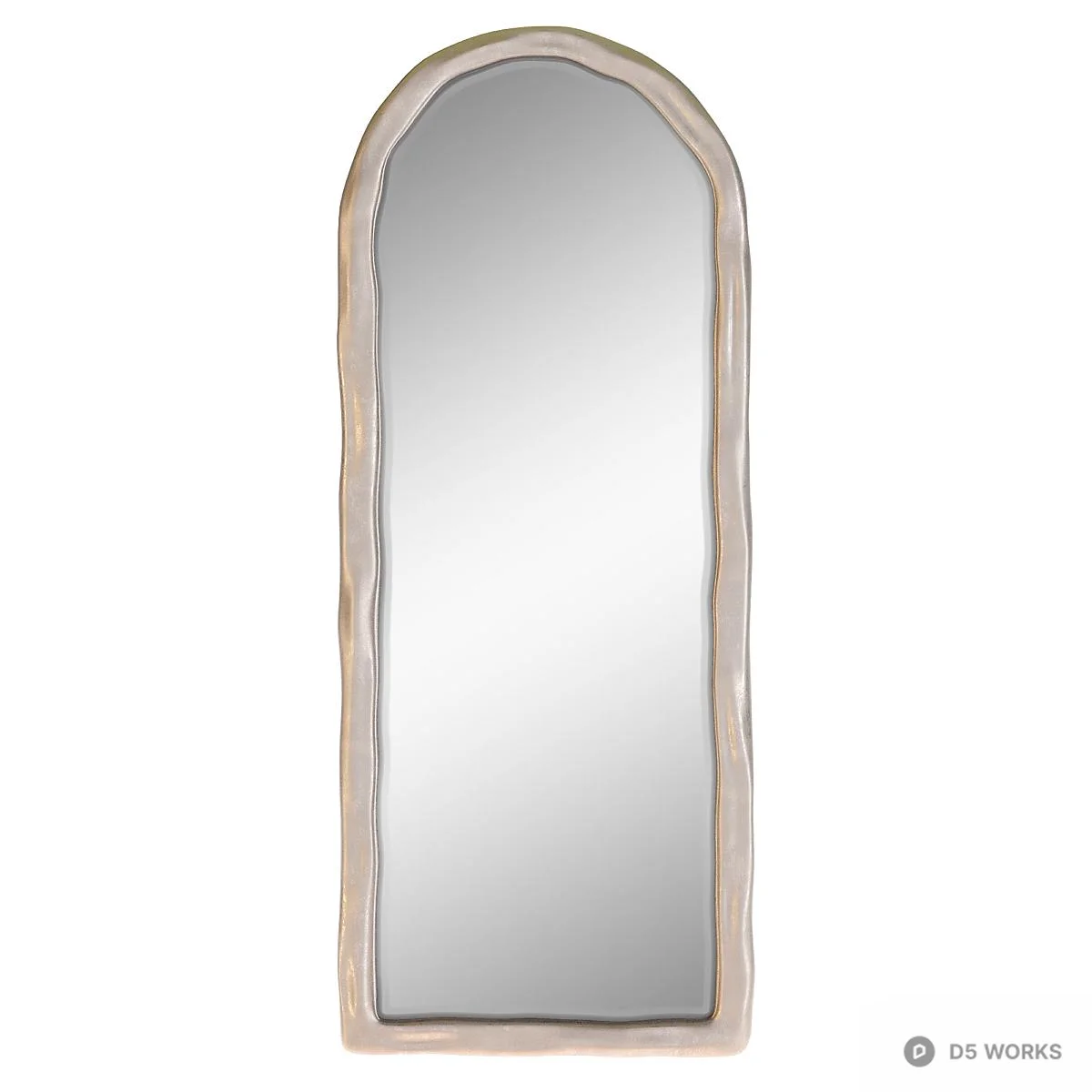 Arched Gold Frame Decorative Mirror 3d model thumbnail 2