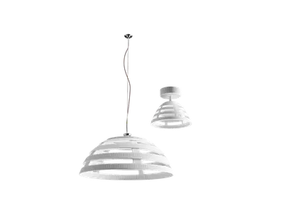 Layered Glass Pendant Light 3d model