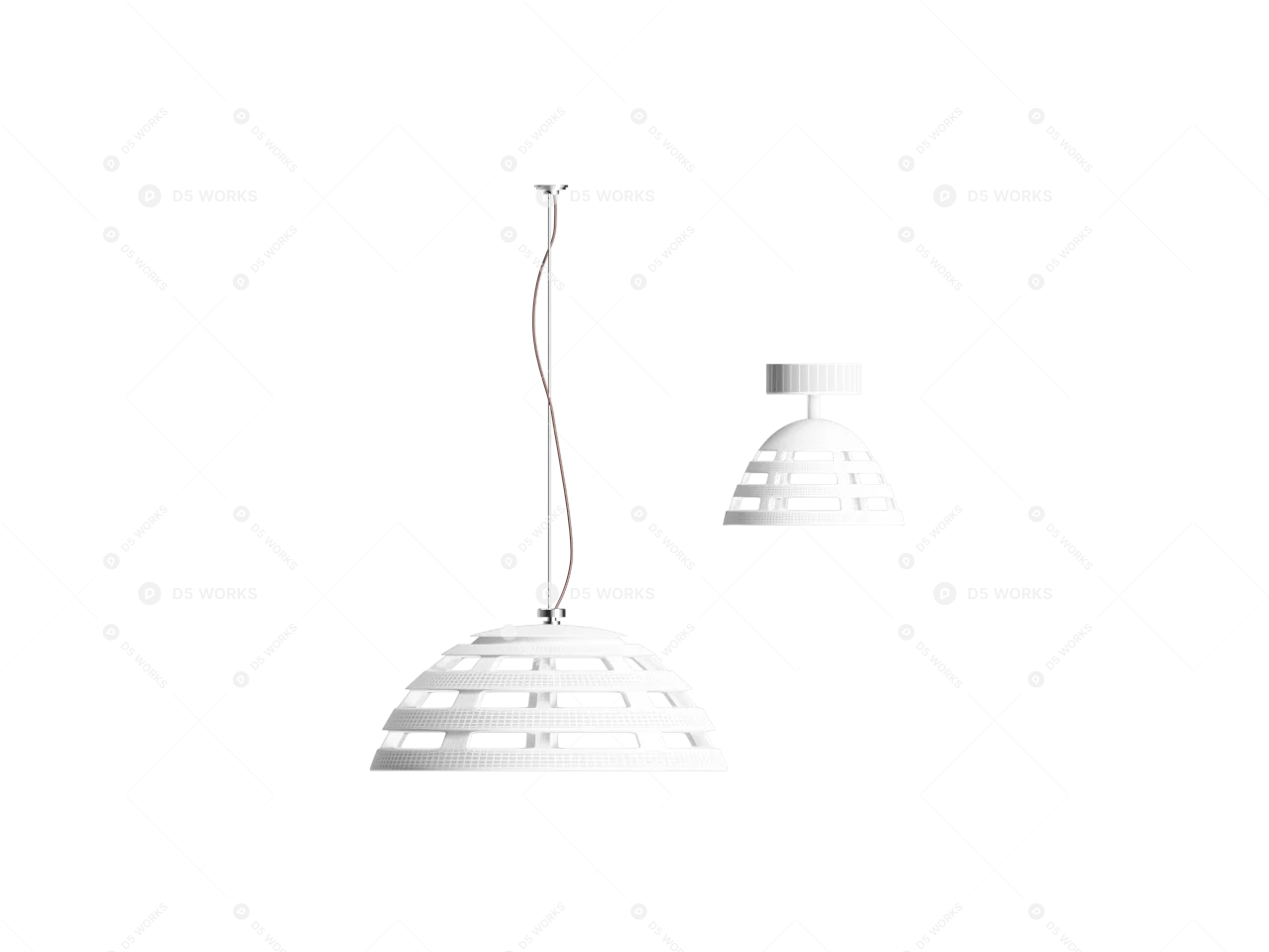 Scandinavian Pendant Light 3d model thumbnail 2