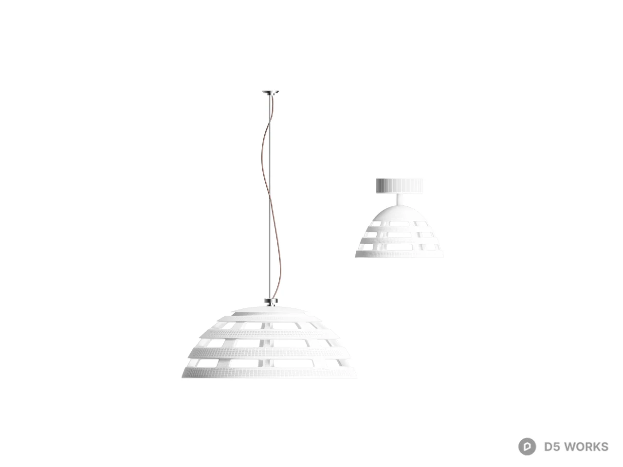 Layered Glass Pendant Light 3d model thumbnail 2