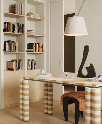 Modern Creamy Study Room