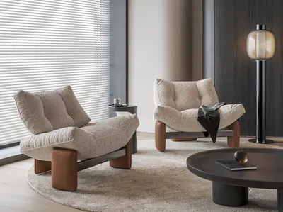 Modern Sofa & Side Table Set 3d model