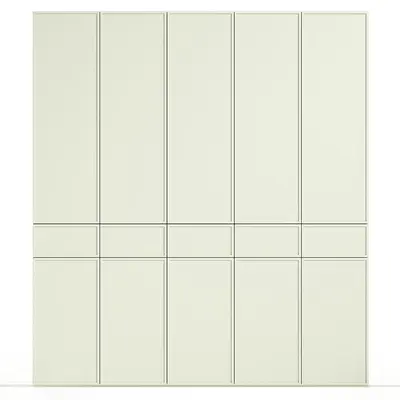 Minimalist Light Green Wardrobe Cabinet 3d model