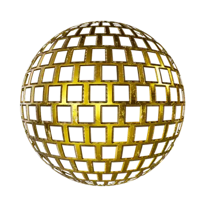 Yellow square hollow metal plate