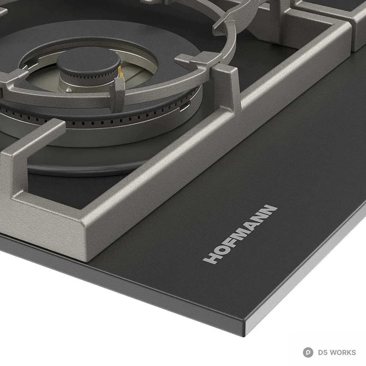 Stainless Steel Gas Stove 3d model thumbnail 2