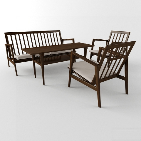 Modern Tea Table & Chairs Set