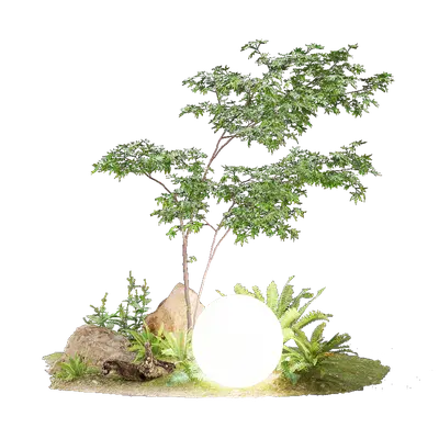 Grouped vegetation 26 3d model