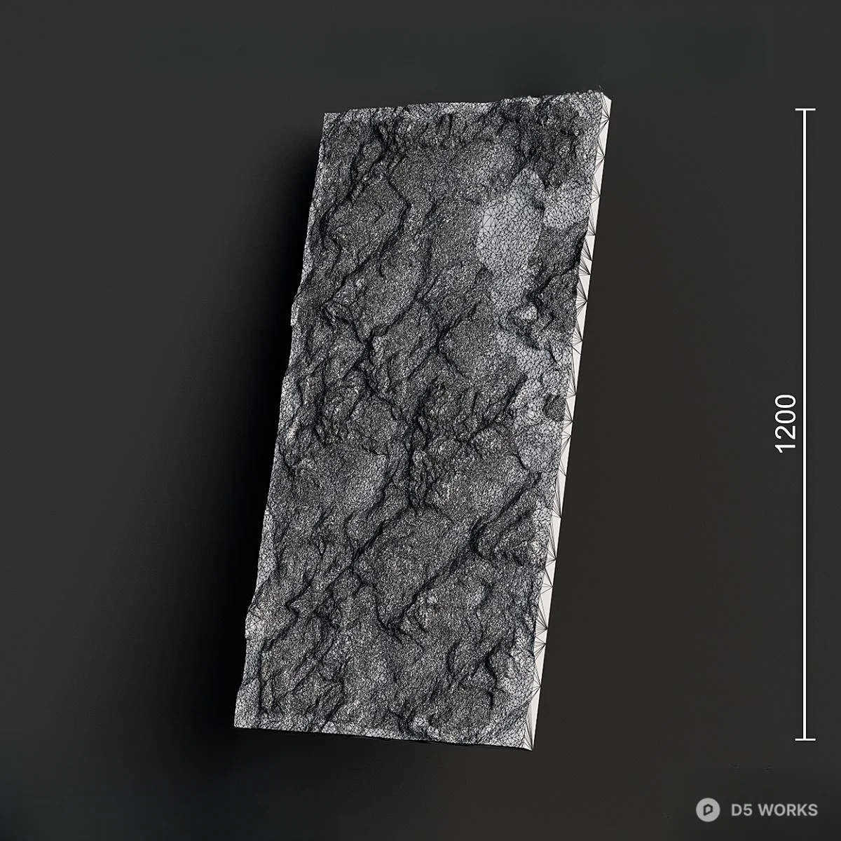 Textured White Wall Panel 3d model thumbnail 3