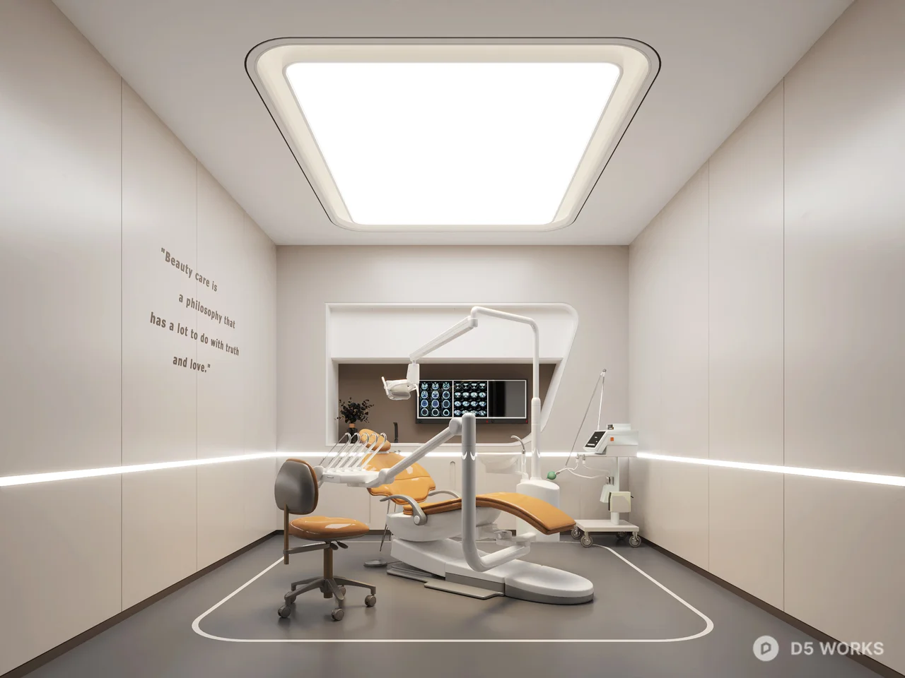 Minimalist Dental Examination Room 3d model - Image 1