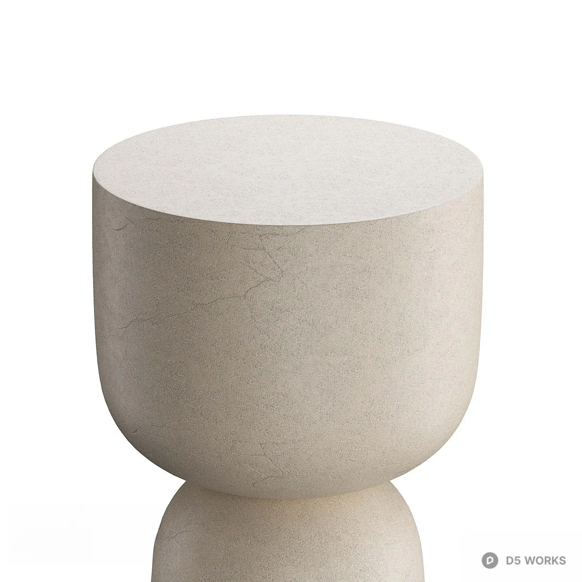 Minimalist Concrete Side Table 3d model thumbnail 2