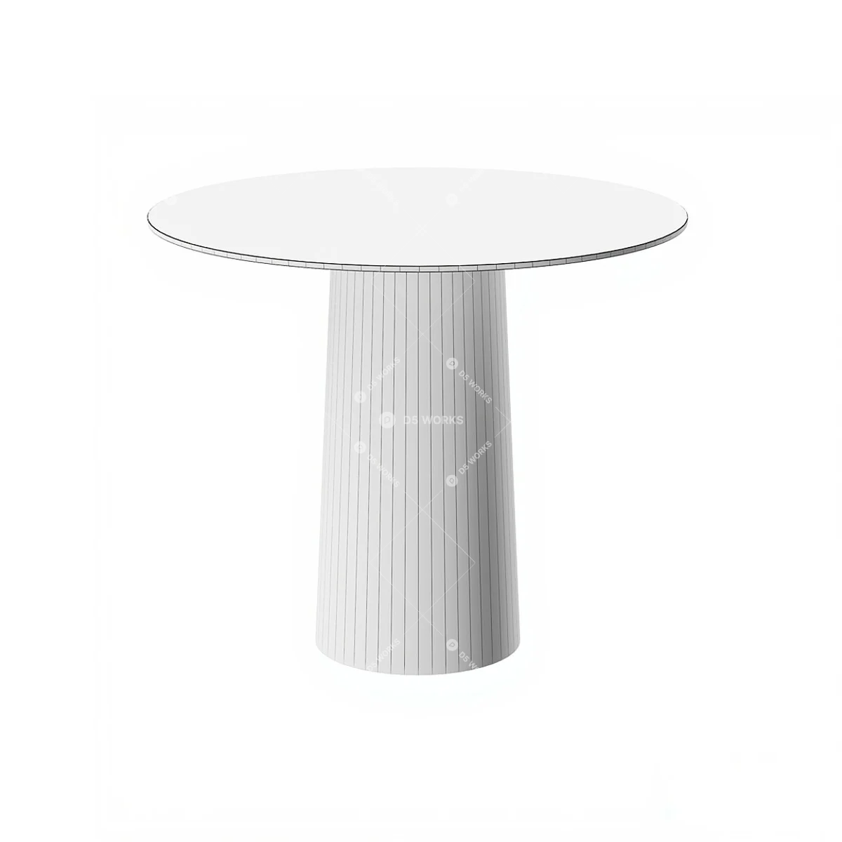 Organic Modern Dining Table 3d model thumbnail 2