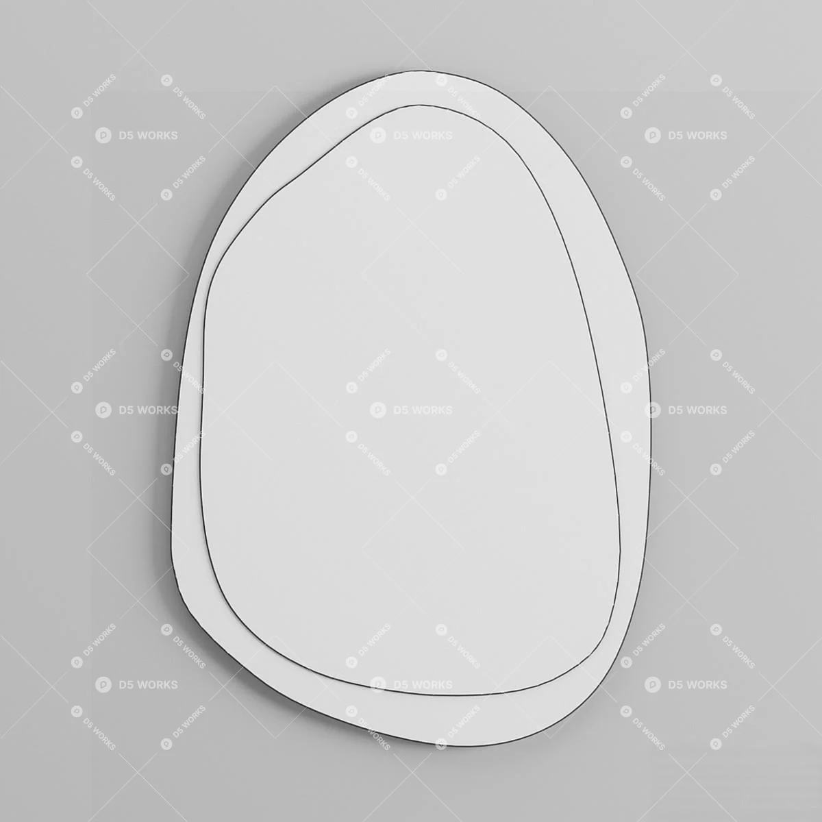 Modern Mirror 3d model thumbnail 2