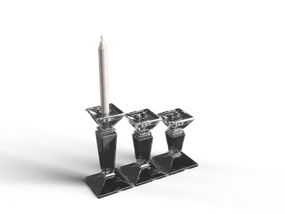 Retro Candle & Holder