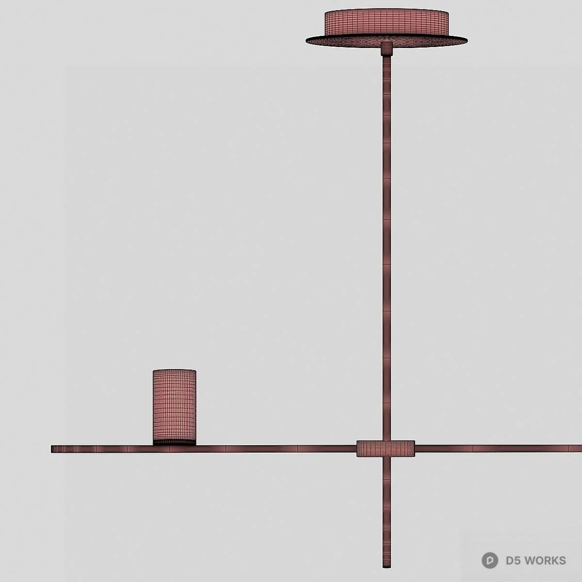 Wooden Fluted Drawer Desk 3d model thumbnail 2
