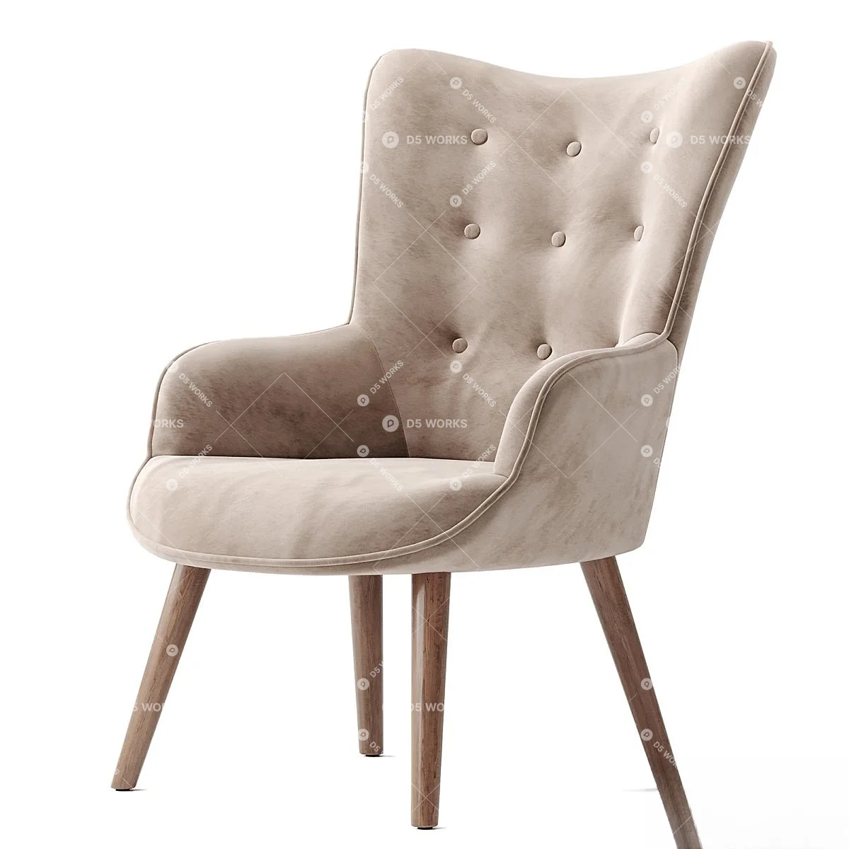 Postmodern Armchair 3d model thumbnail 2