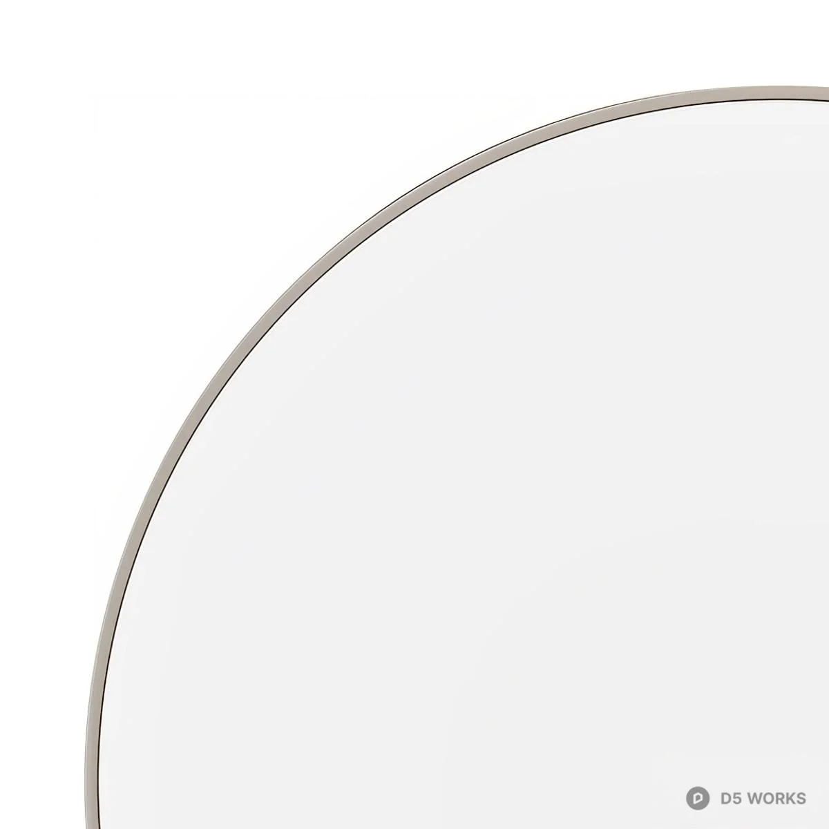 Minimalist Round Decorative Mirror 3d model thumbnail 3
