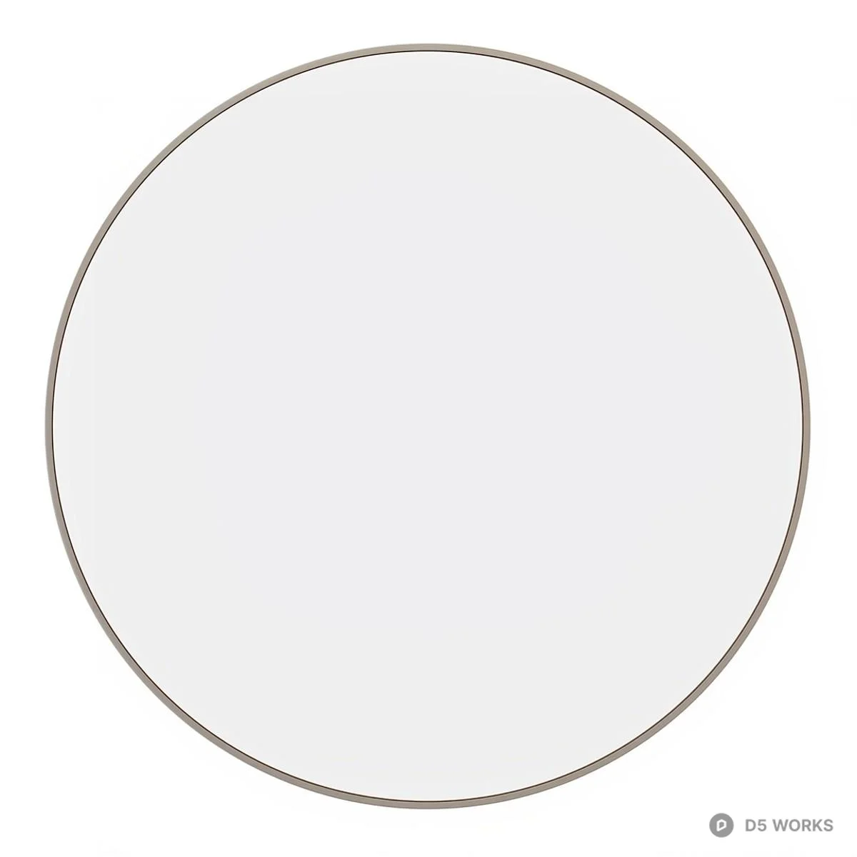 Minimalist Round Decorative Mirror 3d model thumbnail 2