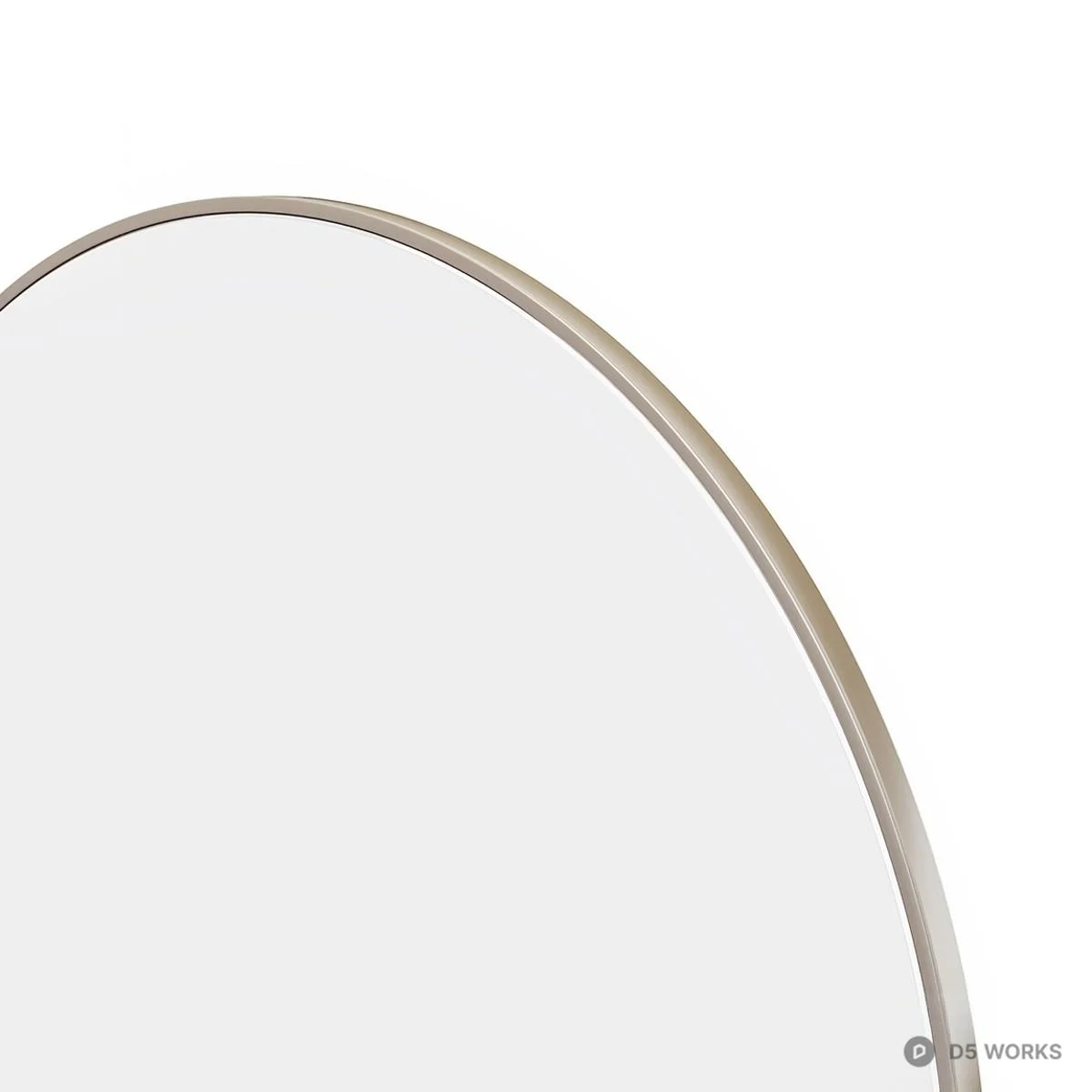 Minimalist Round Decorative Mirror 3d model thumbnail 4