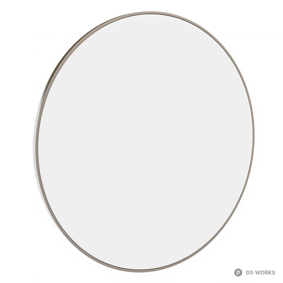 Minimalist Round Decorative Mirror 3d model - Image 1