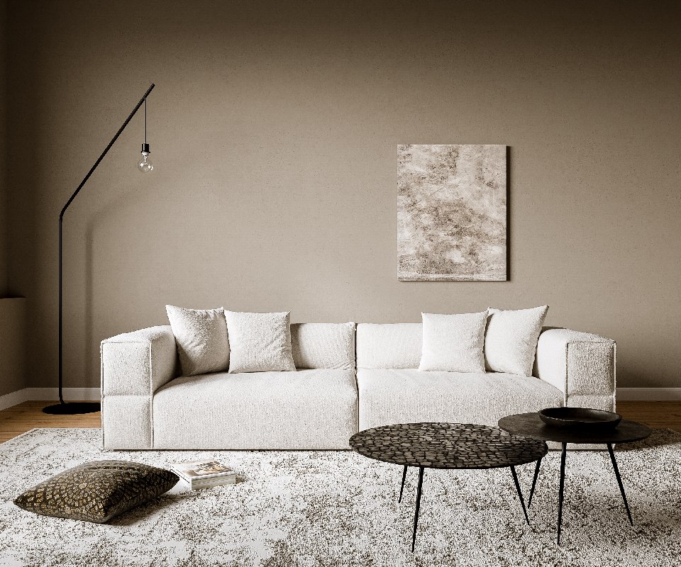Modern Sofa & Side Table Set