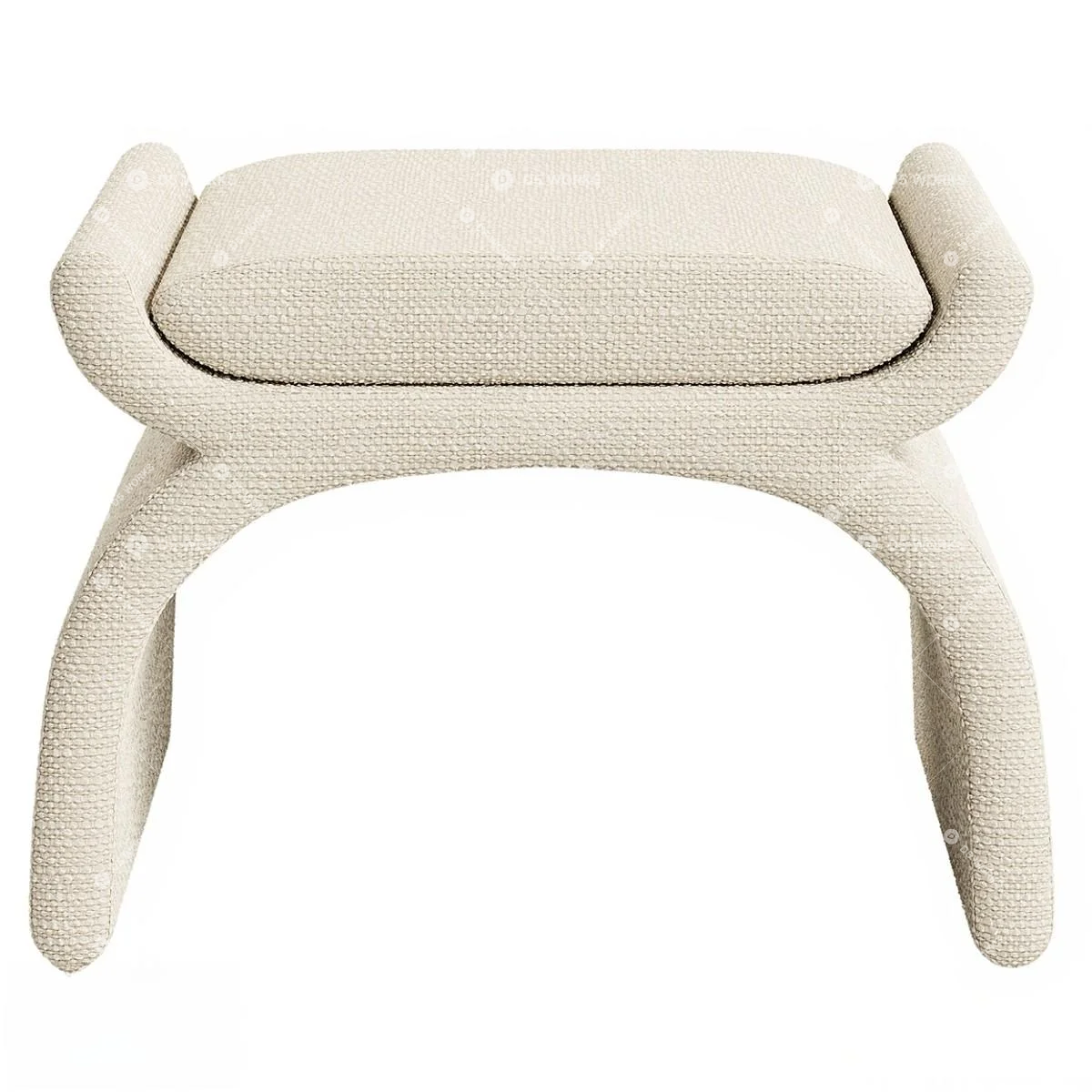 Contemporary Sitting Stool 3d model thumbnail 2