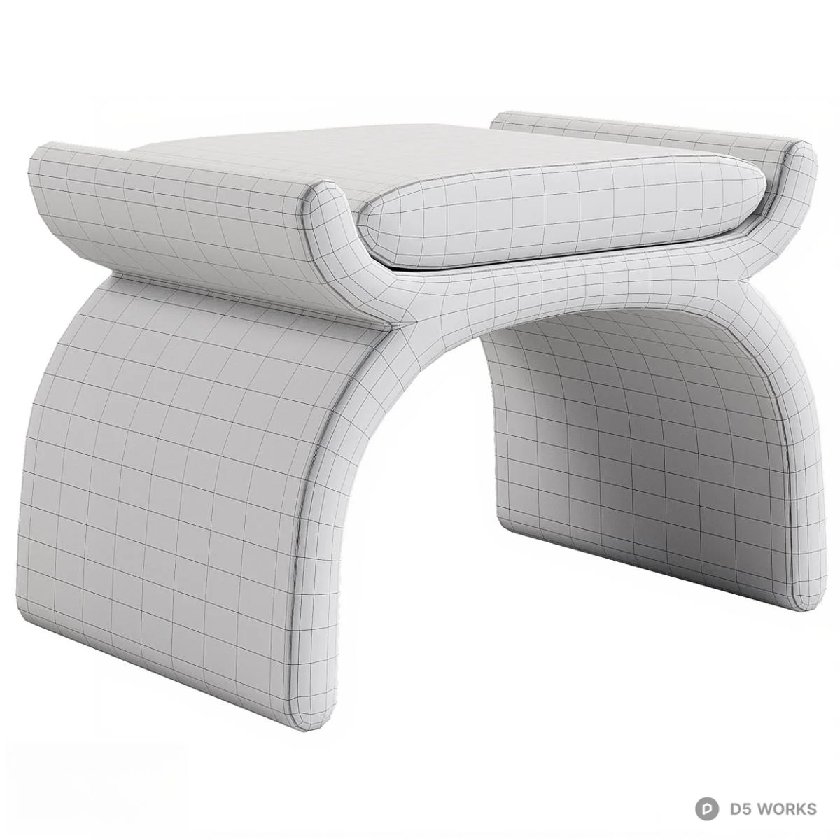 Wooden Side Table 3d model thumbnail 3