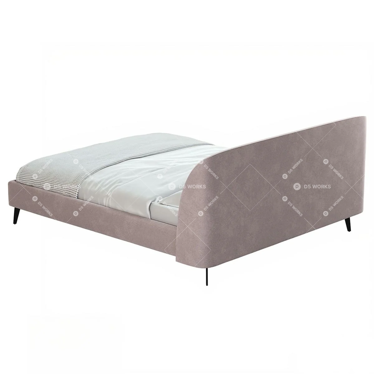 Double Bed 3d model thumbnail 2