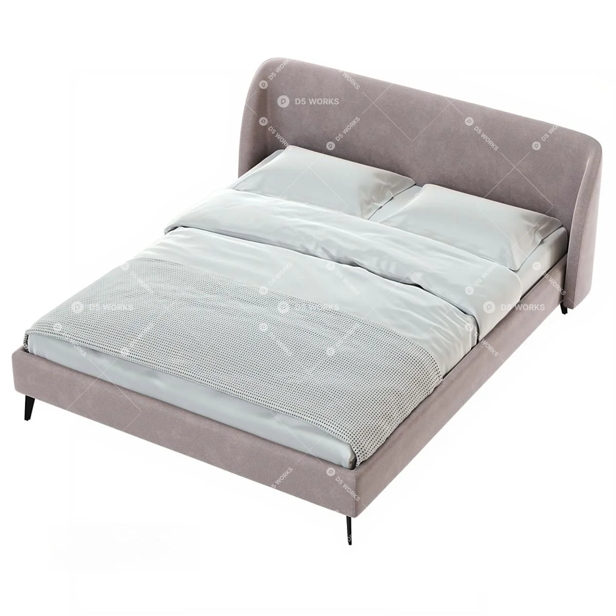 Double Bed 3d model thumbnail 3