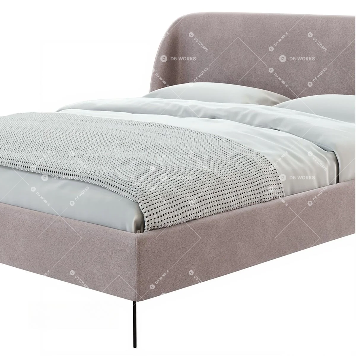 Double Bed 3d model thumbnail 4