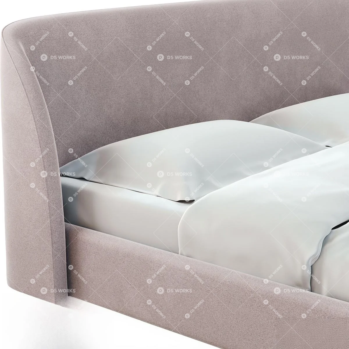 Double Bed 3d model thumbnail 5