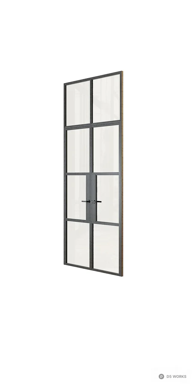 Industrial Grid Double Door 3d model thumbnail 3
