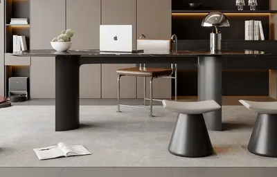 Modern Minimalist Home Office Workspace 3d model