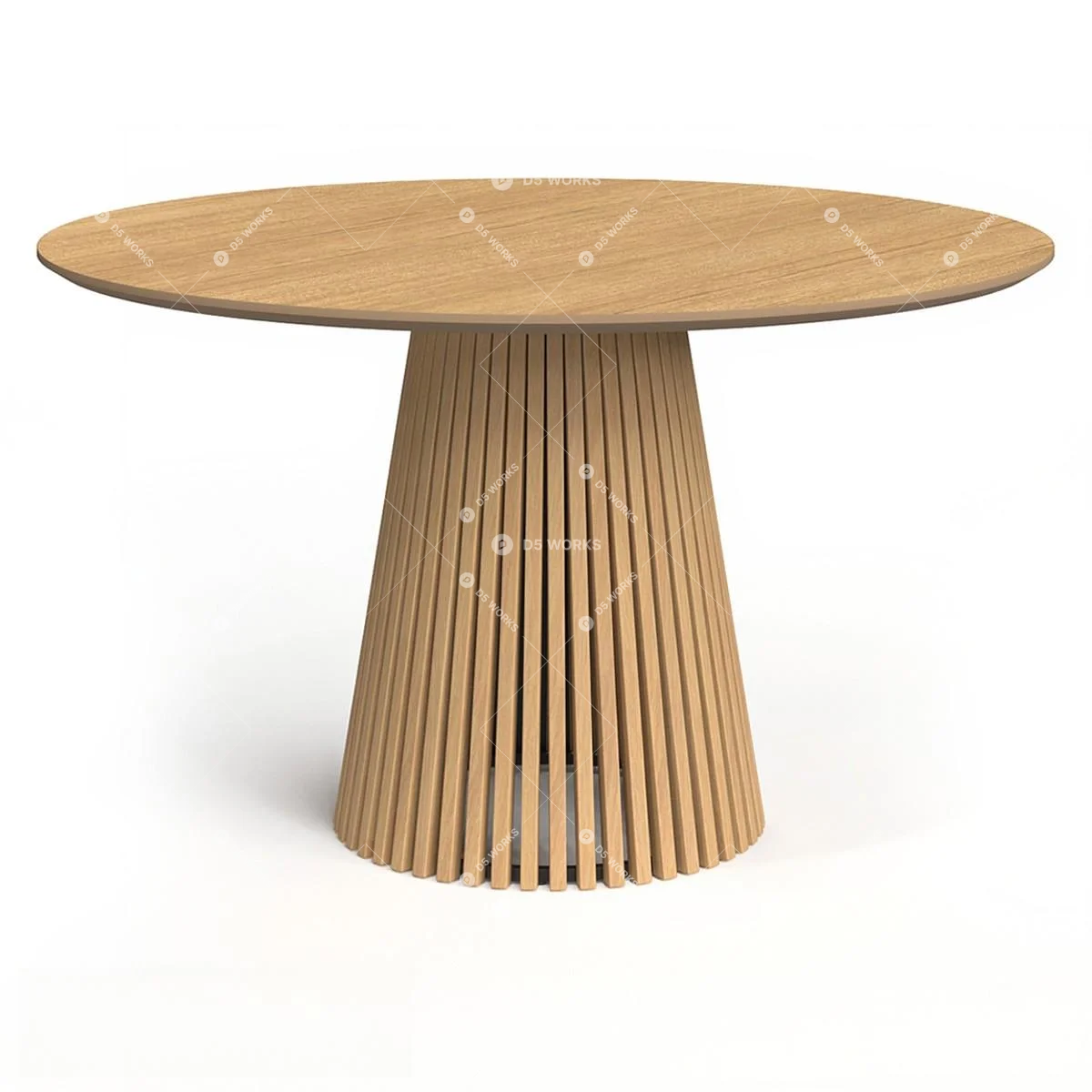 Wooden Dining Table 3d model thumbnail 2