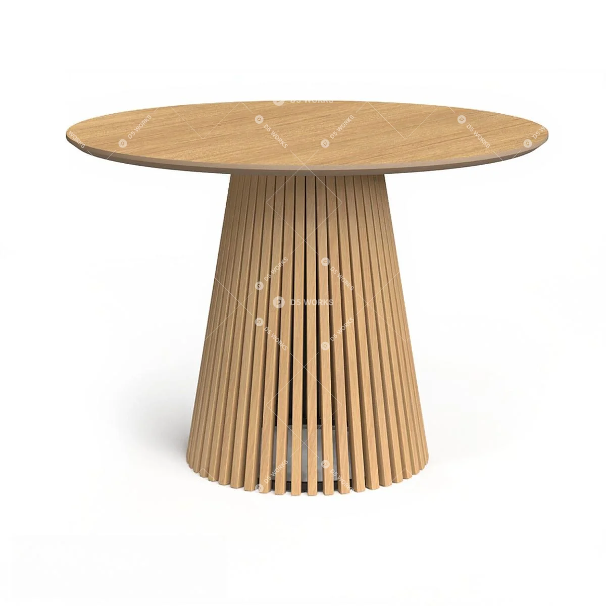 Wooden Dining Table 3d model thumbnail 4