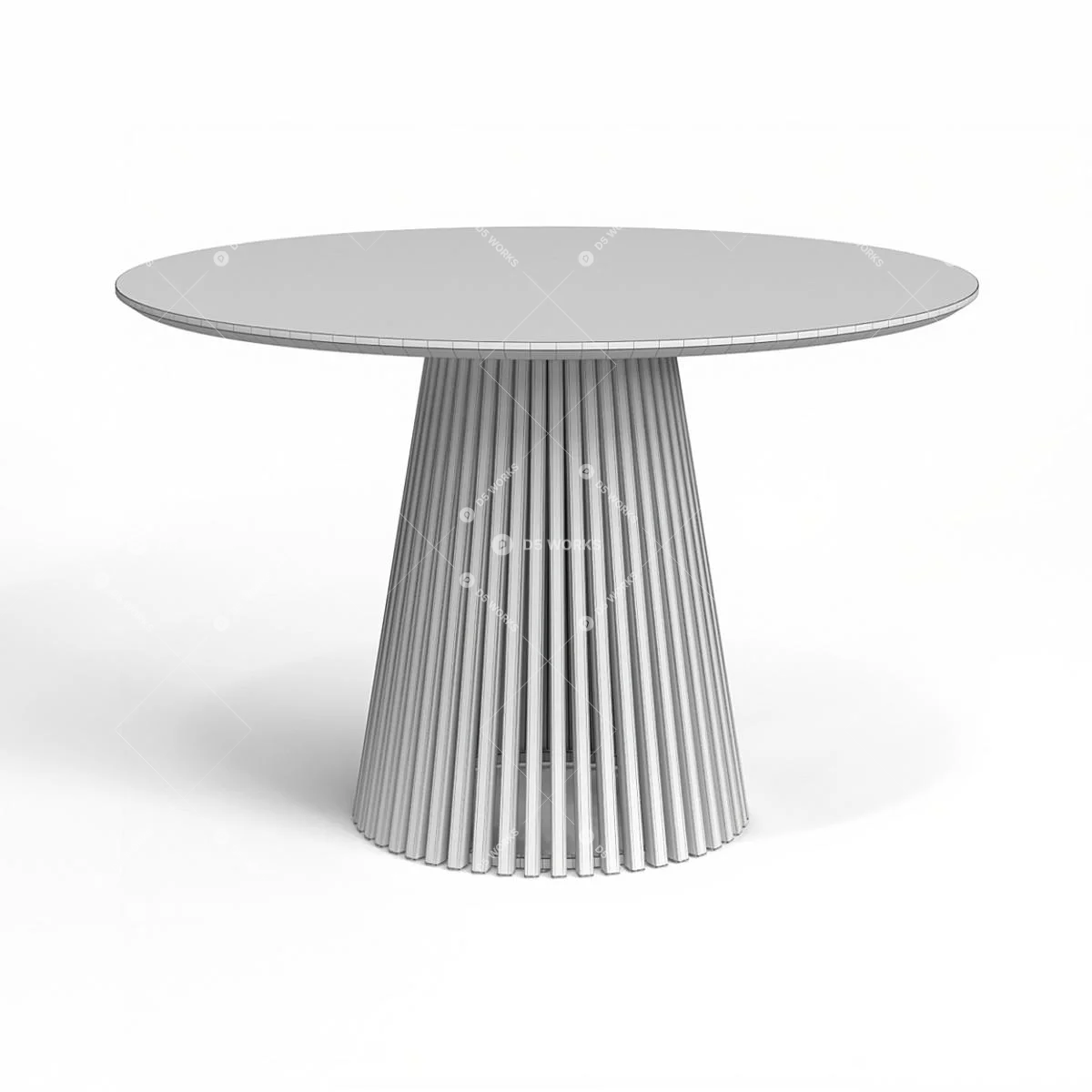 Wooden Dining Table 3d model thumbnail 6