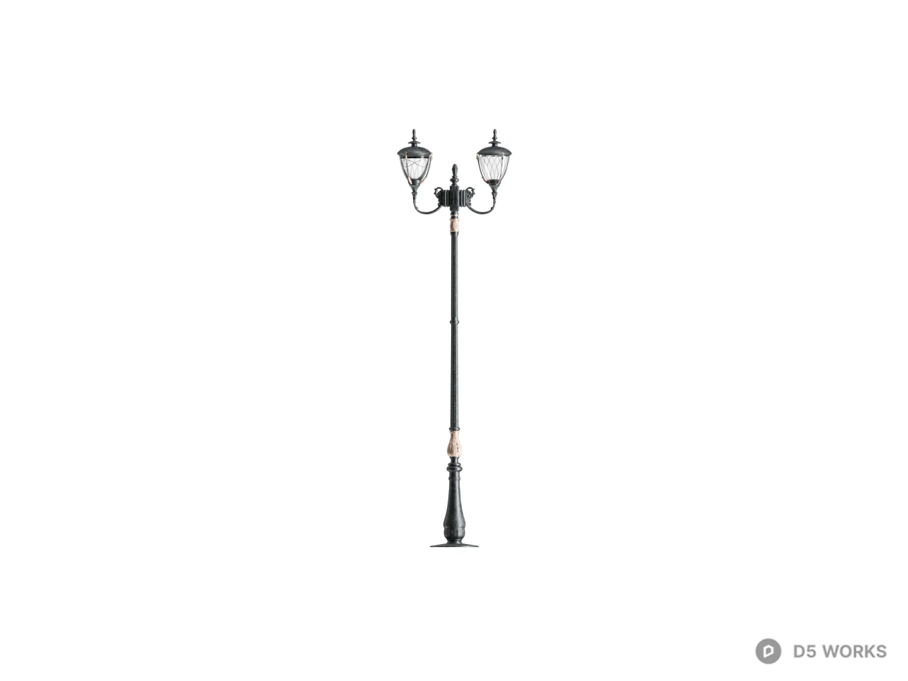 Modern Multi Head Courtyard Lamp 3d model thumbnail 2