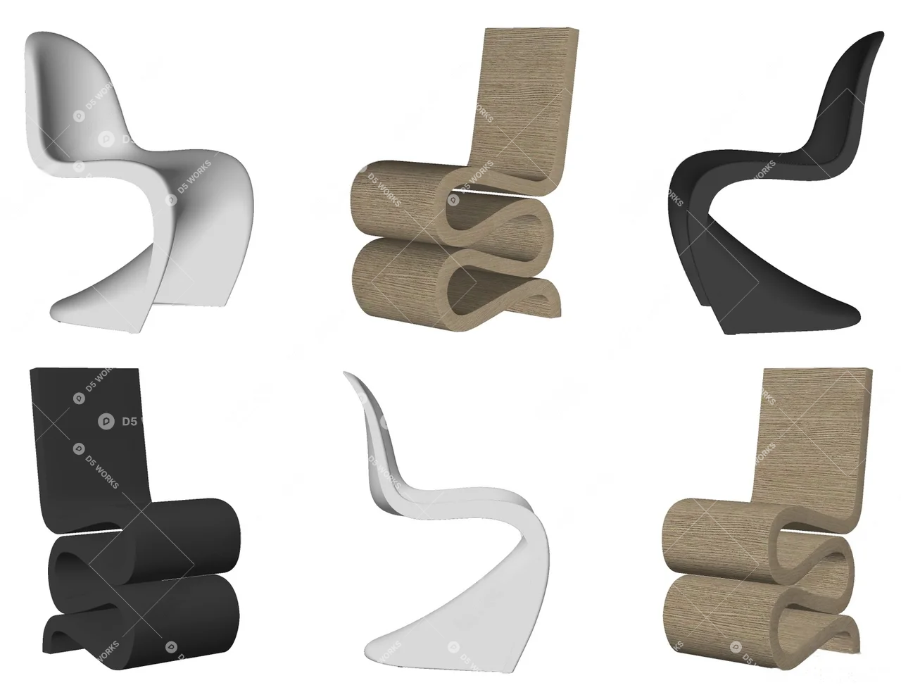 Minimalist Dining Chair 3d model thumbnail 2