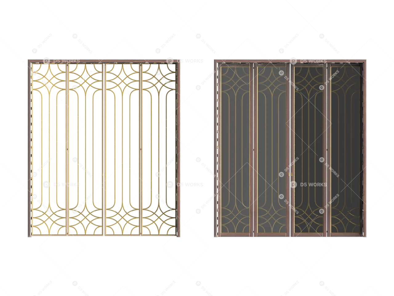 Folding Door 3d model thumbnail 2