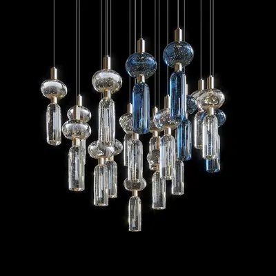 Artistic Glass Pendant Light 3d model