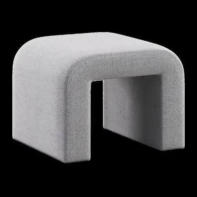 Minimalist Upholstered Stool 3d model