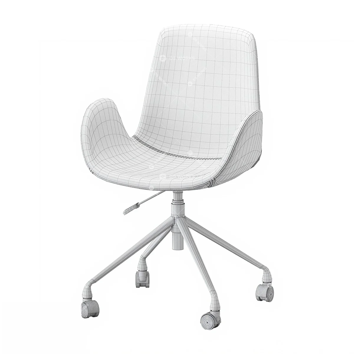 Study Chair 3d model thumbnail 2