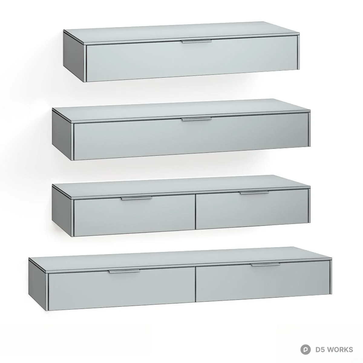 Minimalist Round Side Table 3d model thumbnail 3