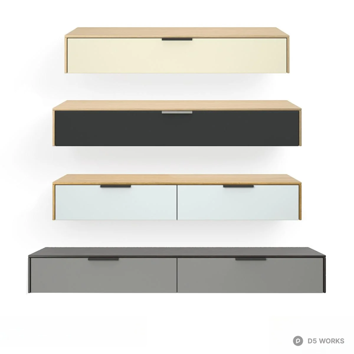 Minimalist Round Side Table 3d model thumbnail 2