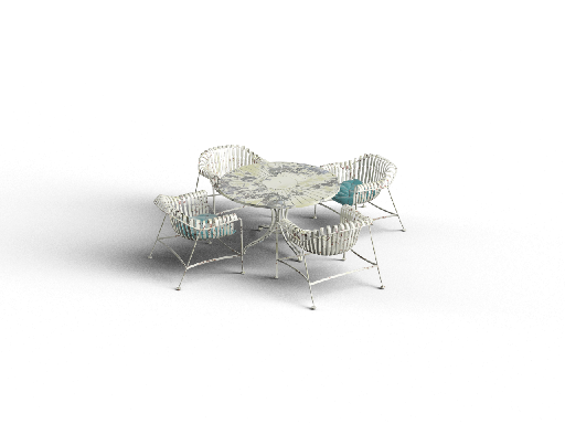 Modern Outdoor Table & Chairs Set
