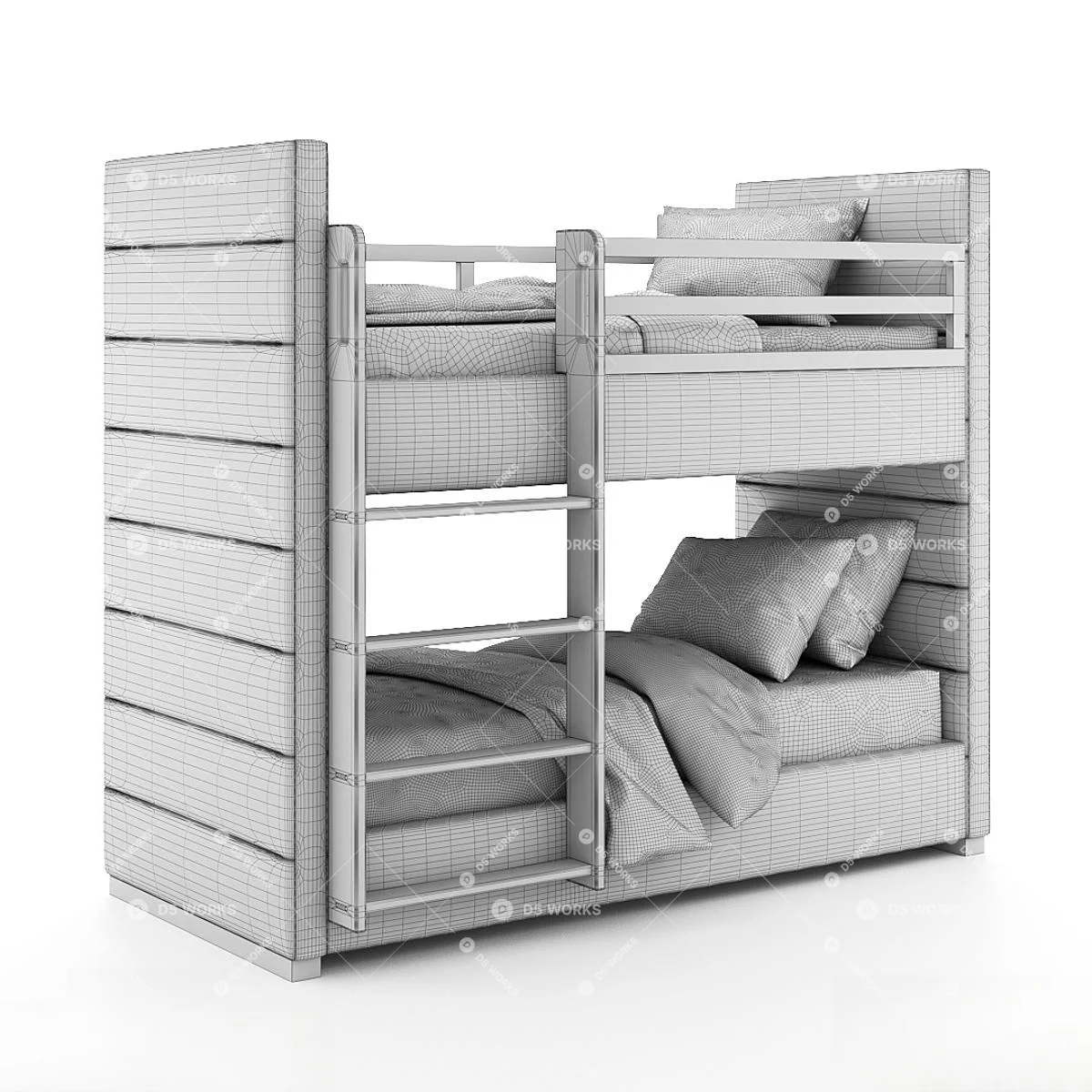 Scandinavian Bunk Bed 3d model thumbnail 4