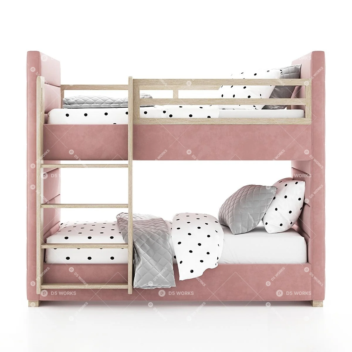 Scandinavian Bunk Bed 3d model thumbnail 2
